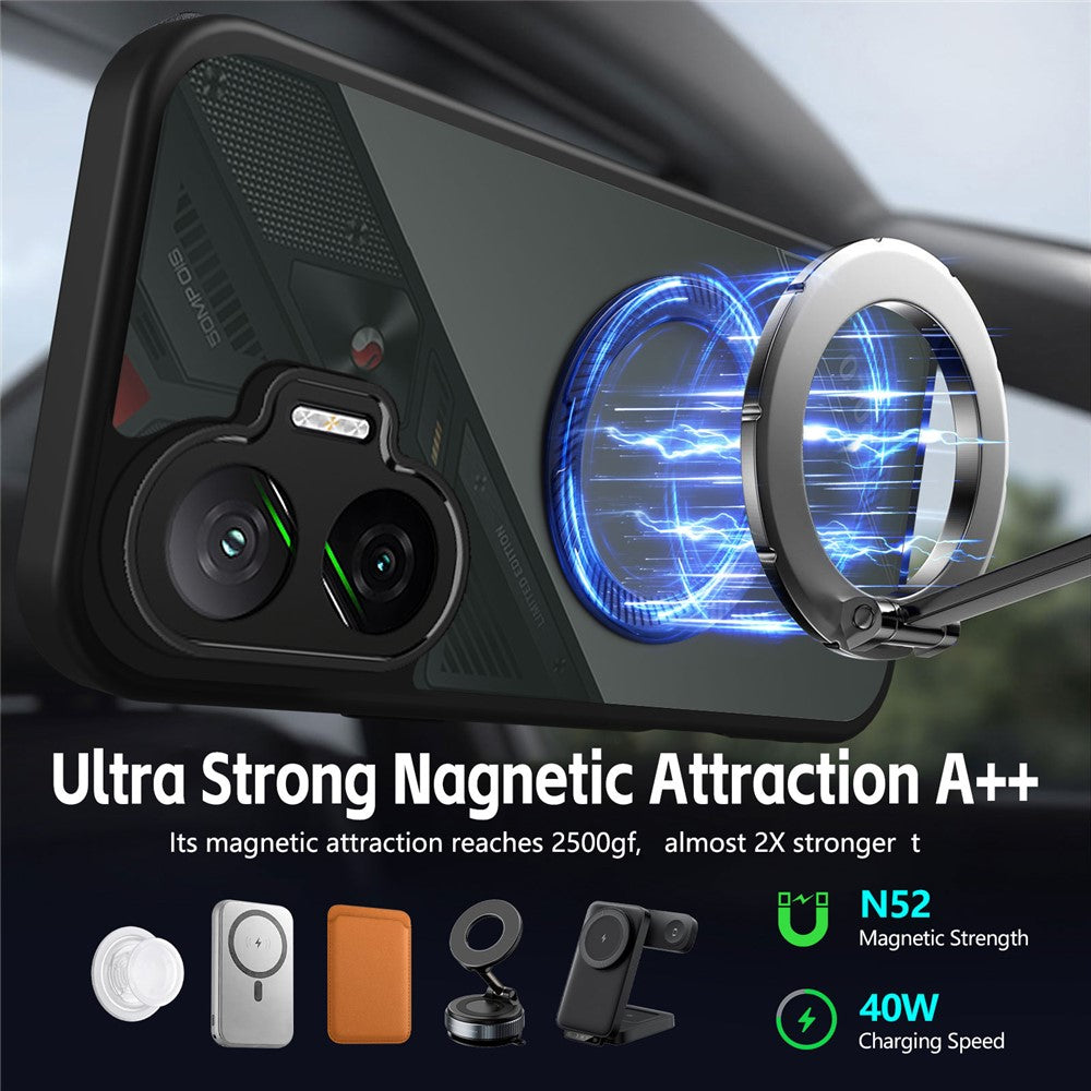 For Xiaomi Redmi Turbo 4 Pro 5G / Poco F7 5G Case Rotating Magnetic Kickstand Frosted Matte PC + TPU Shockproof Phone Cover