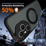 For Honor 400 Pro 5G (Global) Case Rotating Magnetic Kickstand Frosted Matte PC + TPU Shockproof Phone Cover