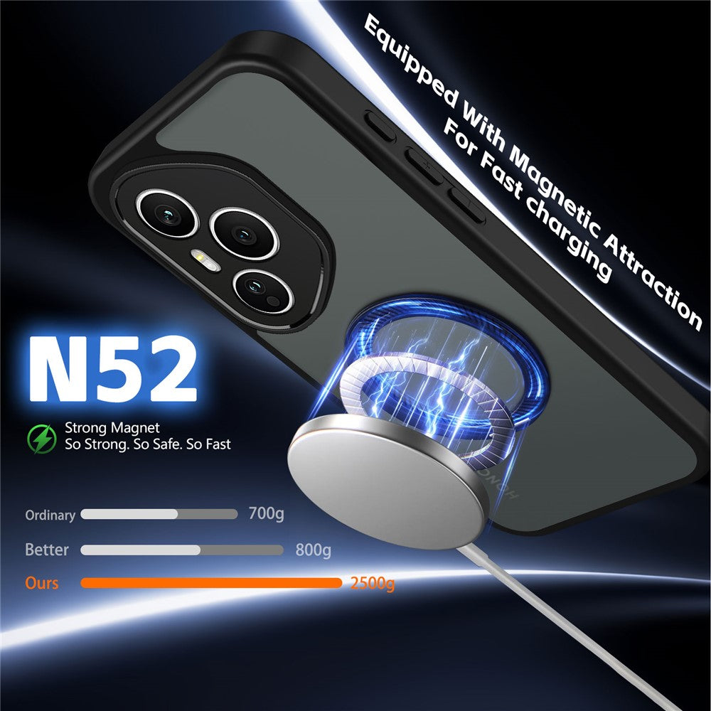 For Honor 400 Pro 5G (Global) Case Rotating Magnetic Kickstand Frosted Matte PC + TPU Shockproof Phone Cover