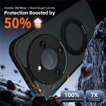 Phone Case For Honor X70 5G / X9d 5G / Magic8 Lite 5G Rotating Magnetic Kickstand Frosted Matte PC + TPU Shockproof Cover