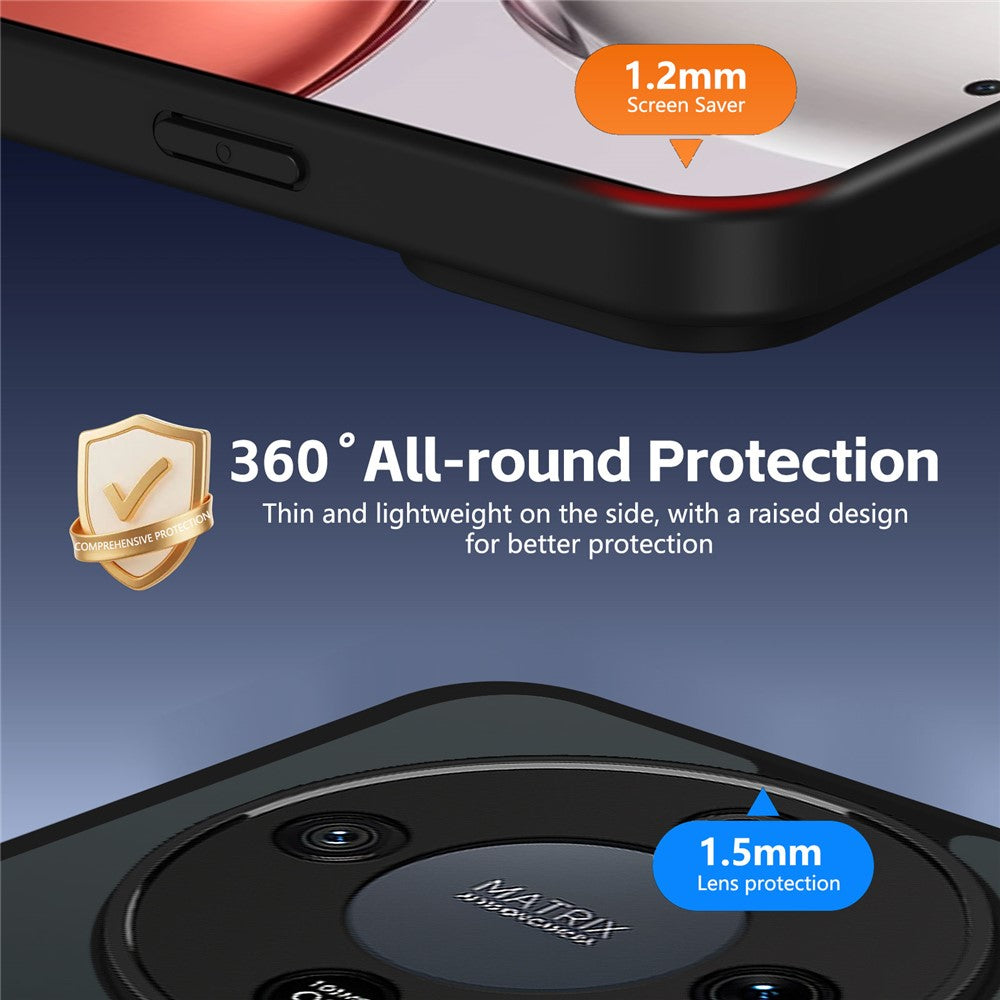Phone Case For Honor X70 5G / X9d 5G / Magic8 Lite 5G Rotating Magnetic Kickstand Frosted Matte PC + TPU Shockproof Cover