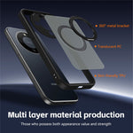 Phone Case For Honor X70 5G / X9d 5G / Magic8 Lite 5G Rotating Magnetic Kickstand Frosted Matte PC + TPU Shockproof Cover