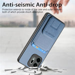 For OnePlus N6 4G Case Card Holder Carbon Fiber Texture Leather Coated TPU Phone Cover