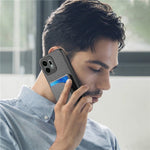 For OnePlus N6 4G Magnetisk Cover Stoftekstur Læder + PC + TPU Telefoncover med Aftagelig Kortholder