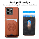 For OnePlus N6 4G Case Twill Texture Leather PC TPU Phone Cover with Detachable Magnetic Card Holder