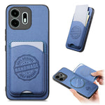 For OnePlus N6 4G Case Twill Texture Leather PC TPU Phone Cover with Detachable Magnetic Card Holder