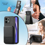 For OnePlus N6 4G Case Cloth Texture Leather + PC + TPU Cover with RFID Blocking Card Holder