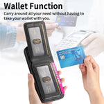 For OnePlus N6 4G Case Cloth Texture Leather + PC + TPU Cover with RFID Blocking Card Holder