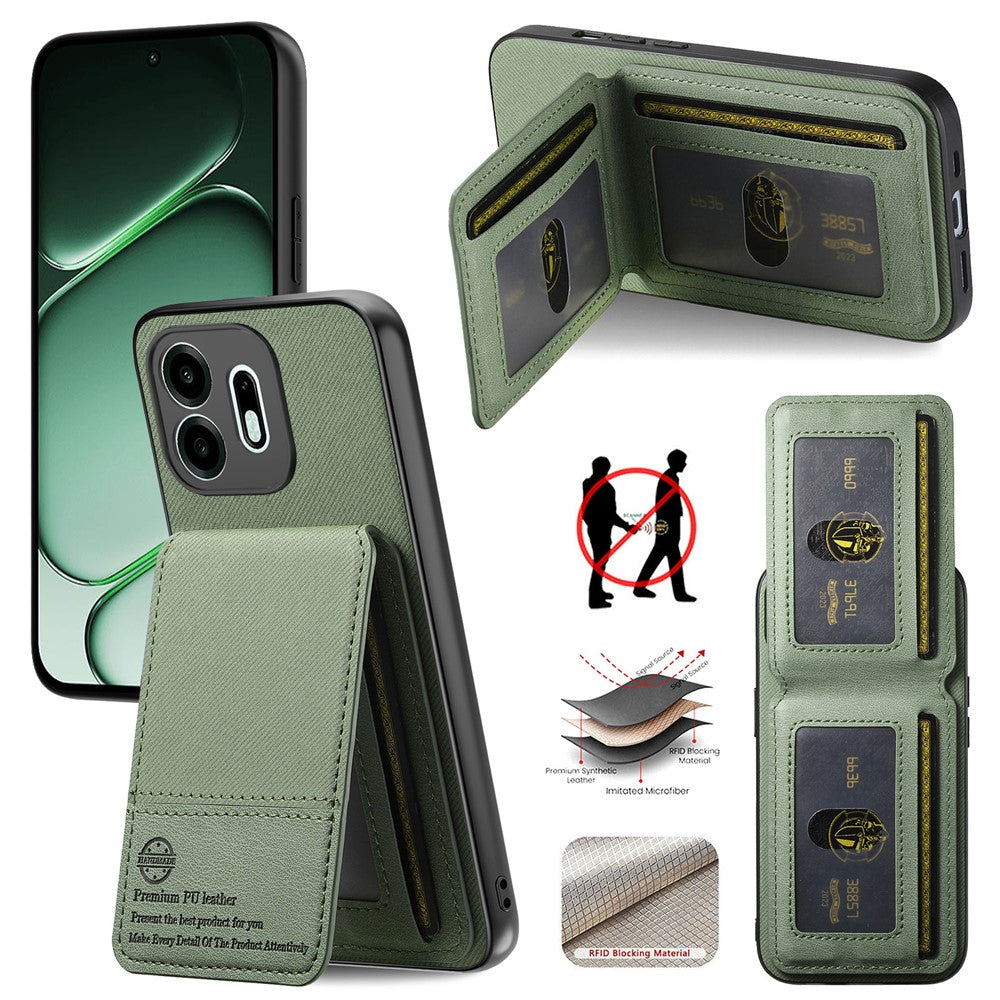 For OnePlus N6 4G Case Cloth Texture Leather + PC + TPU Cover with RFID Blocking Card Holder
