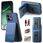 For OnePlus N6 4G Case Cloth Texture Leather + PC + TPU Cover with RFID Blocking Card Holder