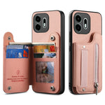 For OnePlus N6 4G Case RFID Blocking Card Holder Jeans Cloth Texture Leather Back Cover with Elastic Wristband