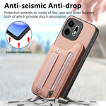 For OnePlus N6 4G Case RFID Blocking Card Holder Jeans Cloth Texture Leather Back Cover with Elastic Wristband