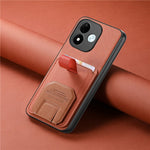 For Xiaomi Redmi Note 17 4G (Global) / Note 17 5G (Global) / Note 17 (India / China) 5G Case Cloth Texture TPU PU Leather PC Phone Back Cover with Card Holder Kickstand