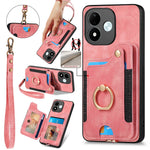 For Xiaomi Redmi Note 17 4G (Global) / Note 17 5G (Global) / Note 17 (India / China) 5G Retro PU Leather Case Phone Cover with RFID Blocking Card Holder / Ring Holder