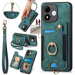 For Xiaomi Redmi Note 17 4G (Global) / Note 17 5G (Global) / Note 17 (India / China) 5G Retro PU Leather Case Phone Cover with RFID Blocking Card Holder / Ring Holder