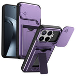 For Xiaomi 17T Case Lens Protection Kickstand PC + TPU Phone Cover with Card Holder