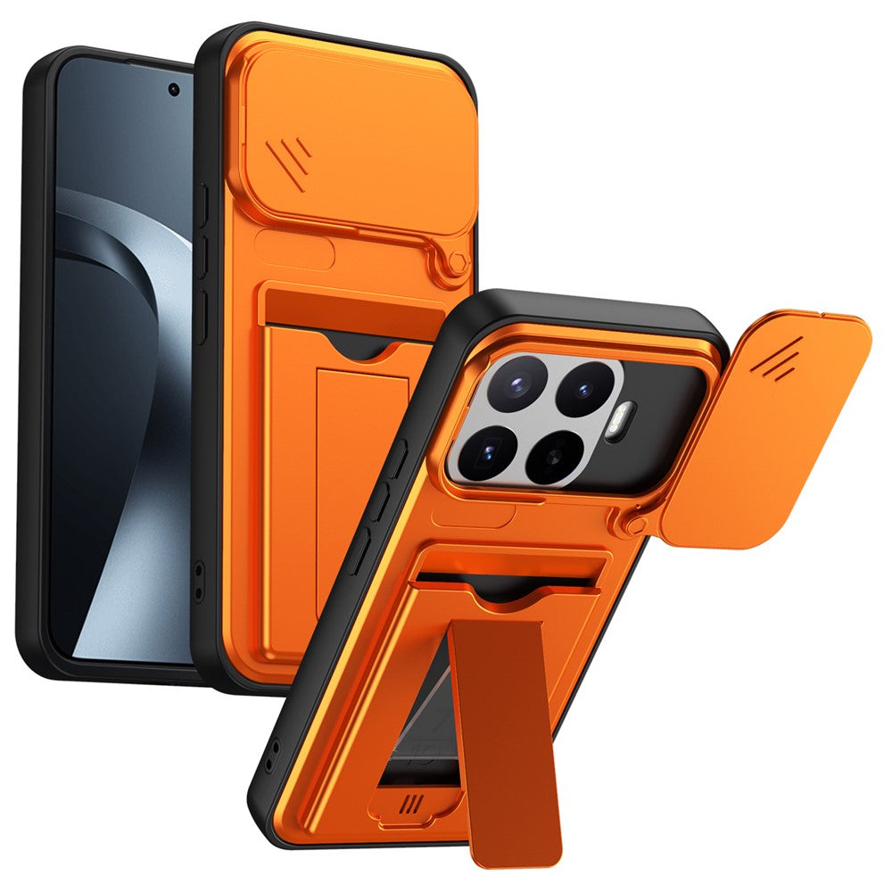 For Xiaomi 17T Case Lens Protection Kickstand PC + TPU Phone Cover with Card Holder