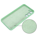 For Samsung Galaxy S23 Phone Protector Case, Liquid Silicone + Soft Lining Protective Back Cover with Strap