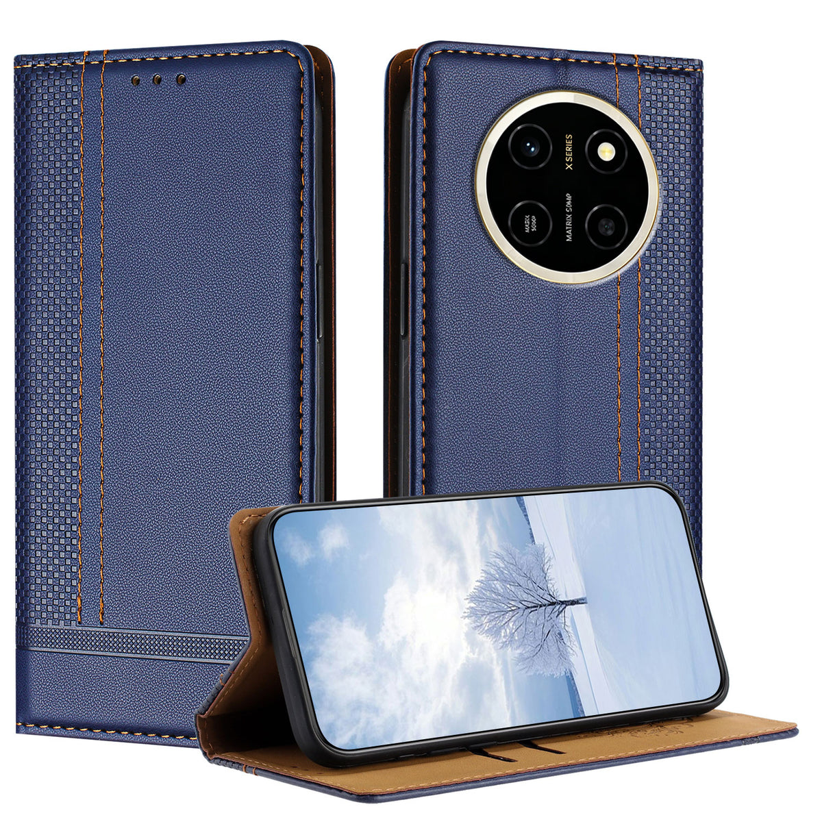 For Honor X80 Pro Max 5G Case L-Shaped Grid Pattern Leather Stand Phone Cover with Card Slots