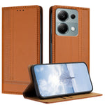 For Xiaomi Redmi 17 5G / Xiaomi Redmi 17 4G Case L-Shaped Grid Pattern Leather Stand Phone Cover with Card Slots