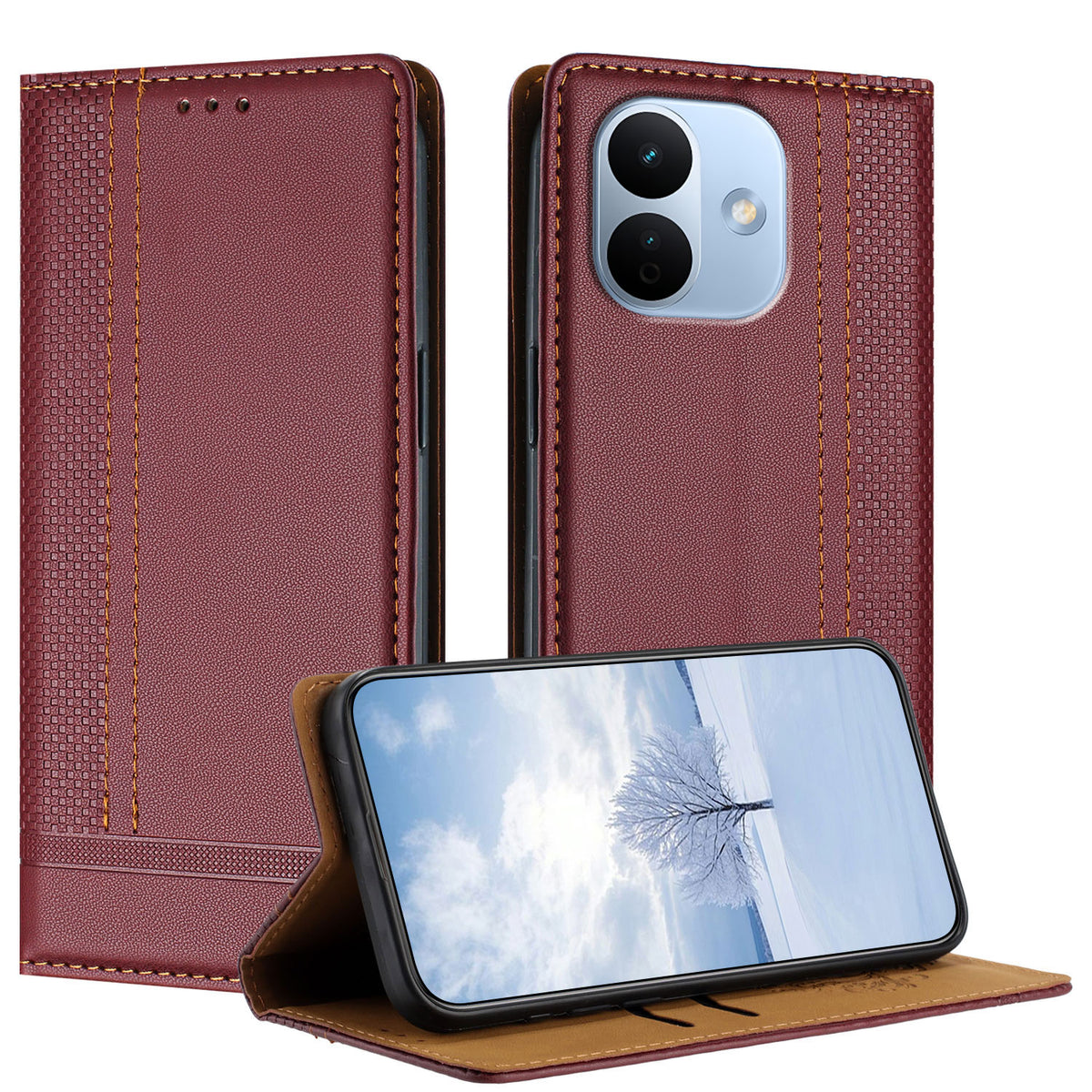 For Xiaomi Redmi Note 17 Pro 5G Case L-Shaped Grid Pattern Leather Stand Phone Cover with Card Slots