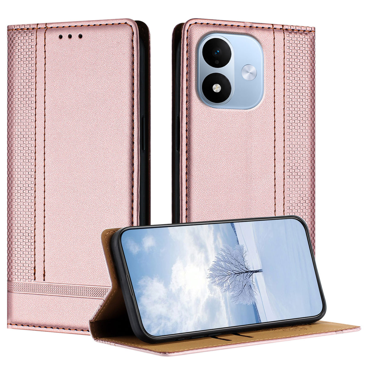For Xiaomi Redmi Note 17 4G (Global) / Note 17 5G (Global) / Note 17 (India / China) 5G Case L-Shaped Grid Pattern Leather Stand Phone Cover with Card Slots