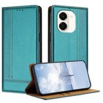 For Honor Play 80 Plus 5G / Honor X7e 4G Cover L-formet gittermønster læder stander telefoncover med kortpladser