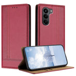 For OnePlus Turbo 6X 5G Case L-Shaped Grid Pattern Leather Stand Phone Cover with Card Slots