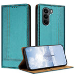 For OnePlus Turbo 6X 5G Case L-Shaped Grid Pattern Leather Stand Phone Cover with Card Slots