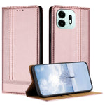 For OnePlus N6 4G Case L-Shaped Grid Pattern Leather Stand Phone Cover with Card Slots