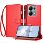 For Xiaomi Redmi 17 5G / Xiaomi Redmi 17 4G Leather Case Zipper Wallet Stand Shockproof Phone Cover with Wrist Strap