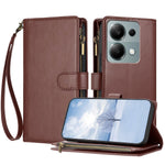 For Xiaomi Redmi 17 5G / Xiaomi Redmi 17 4G Leather Case Zipper Wallet Stand Shockproof Phone Cover with Wrist Strap