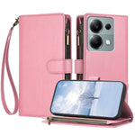 For Xiaomi Redmi 17 5G / Xiaomi Redmi 17 4G Leather Case Zipper Wallet Stand Shockproof Phone Cover with Wrist Strap