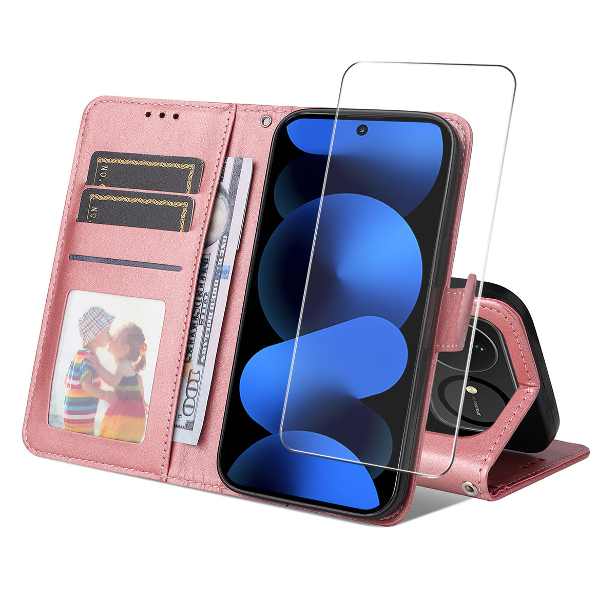 HAT PRINCE for Huawei nova 16 5G Wallet Case ENKAY  Calf Texture Leather Phone Stand Cover with Thick Adhesive Screen Film / Strap