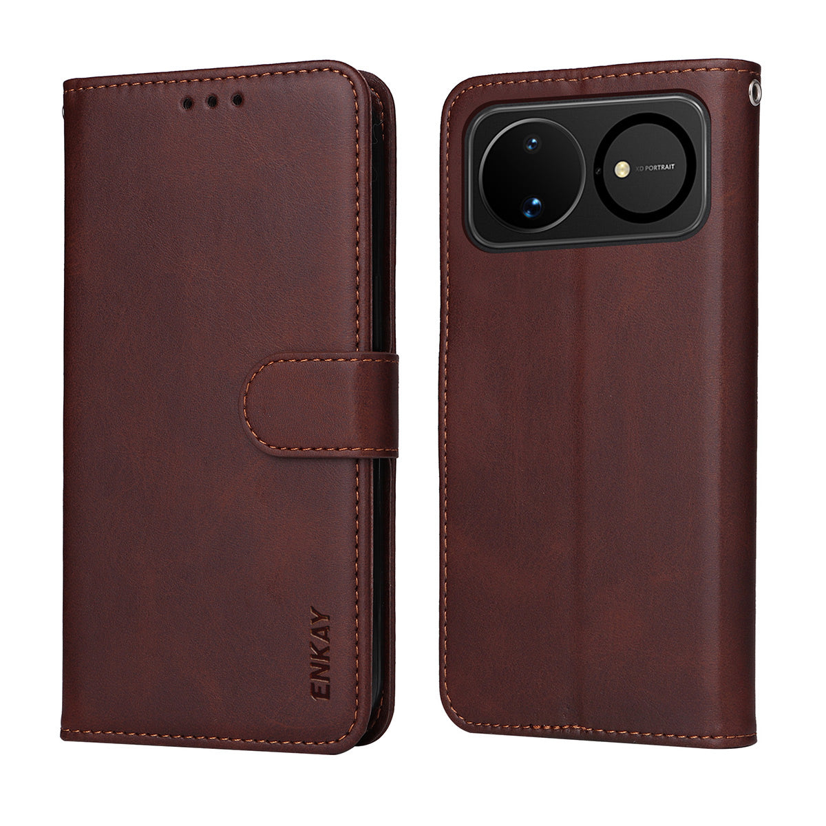 HAT PRINCE for Huawei nova 16 5G Wallet Case ENKAY  Calf Texture Leather Phone Stand Cover with Thick Adhesive Screen Film / Strap