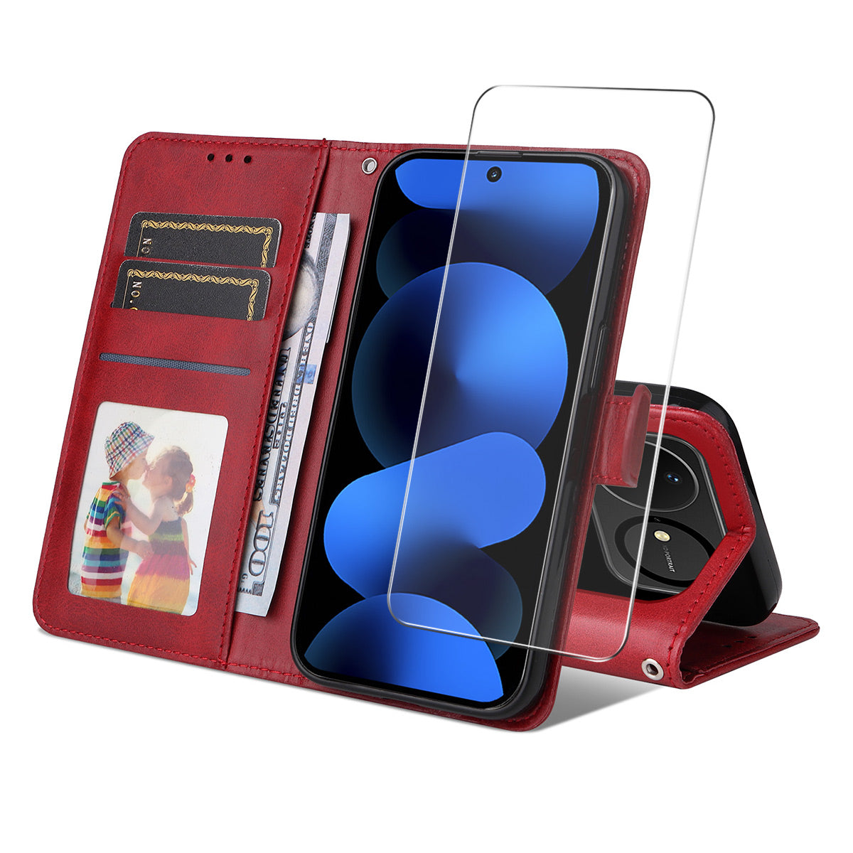 HAT PRINCE for Huawei nova 16 5G Wallet Case ENKAY  Calf Texture Leather Phone Stand Cover with Thick Adhesive Screen Film / Strap