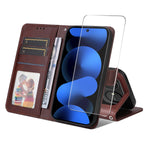 HAT PRINCE for Huawei nova 16 5G Wallet Case ENKAY  Calf Texture Leather Phone Stand Cover with Thick Adhesive Screen Film / Strap