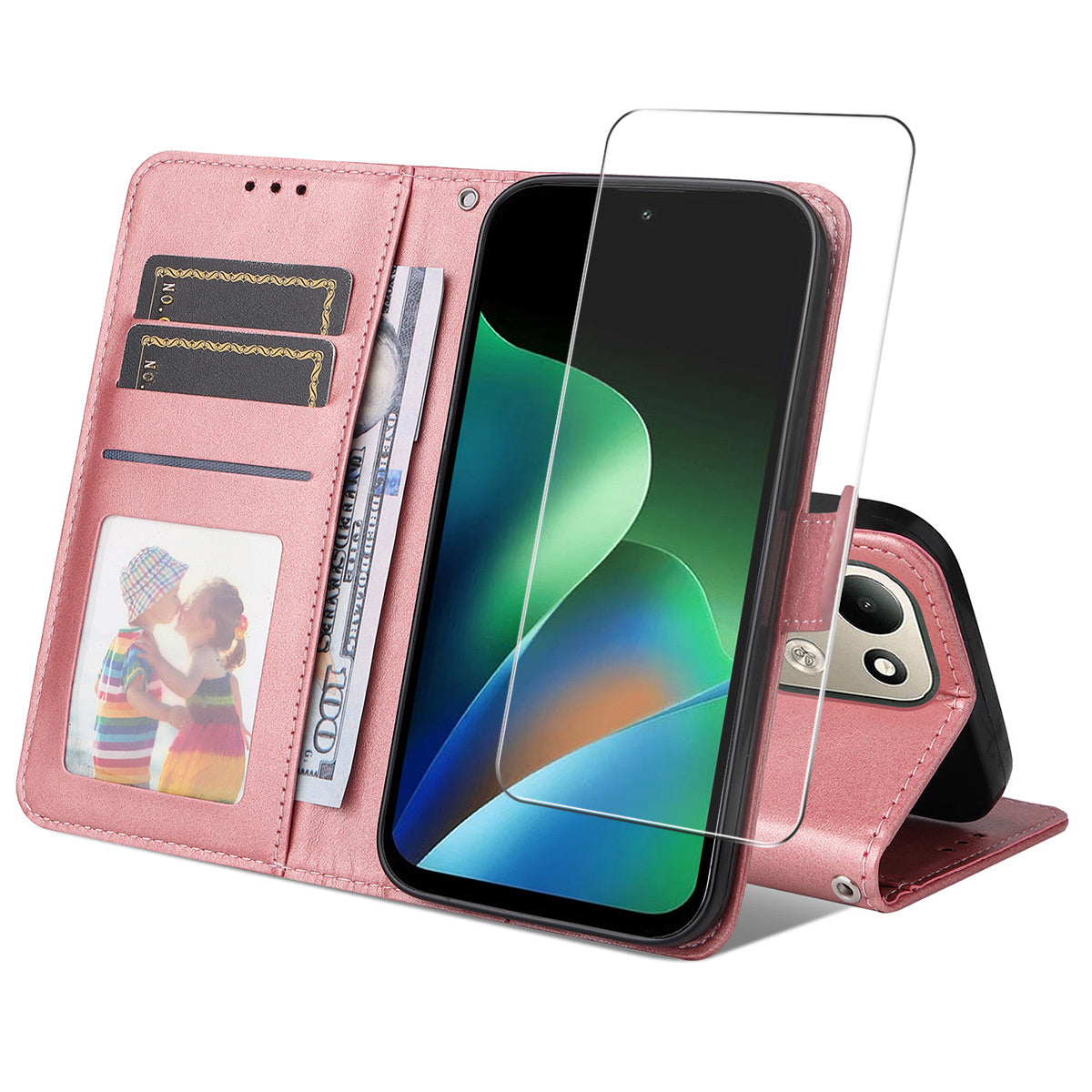 HAT PRINCE för Xiaomi Redmi Note 17 4G (Global) / Note 17 5G (Global) / Note 17 (Indien/Kina) 5G plånboksfodral ENKAY Kalvtexturerat Läderfodral för mobil med Tjock Självhäftande Skärmfilm/Rem