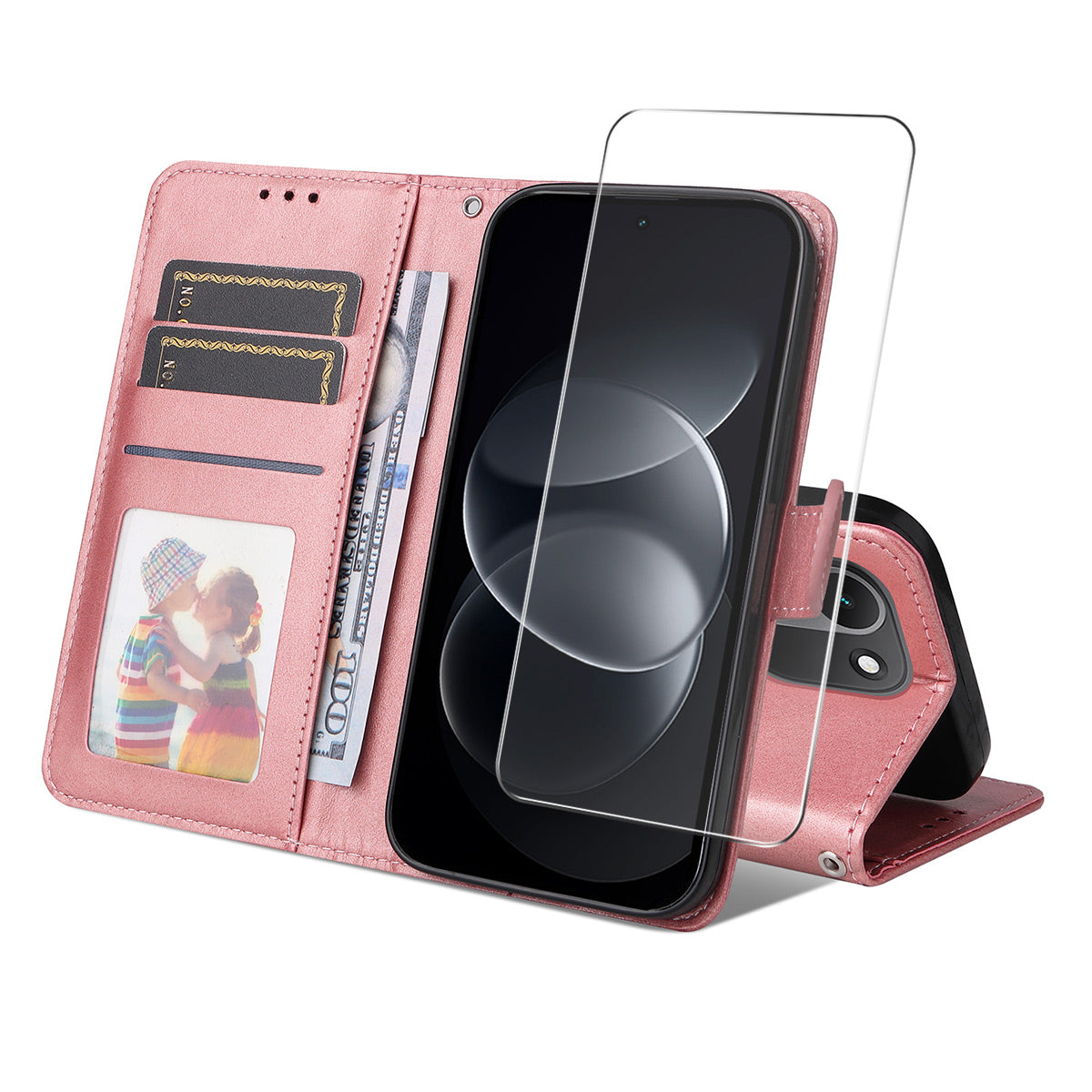 HAT PRINCE for Xiaomi Redmi Note 17 Pro Max 5G / Note 17 Pro+ 5G Wallet Case ENKAY  Calf Texture Leather Phone Stand Cover with Thick Adhesive Screen Film / Strap
