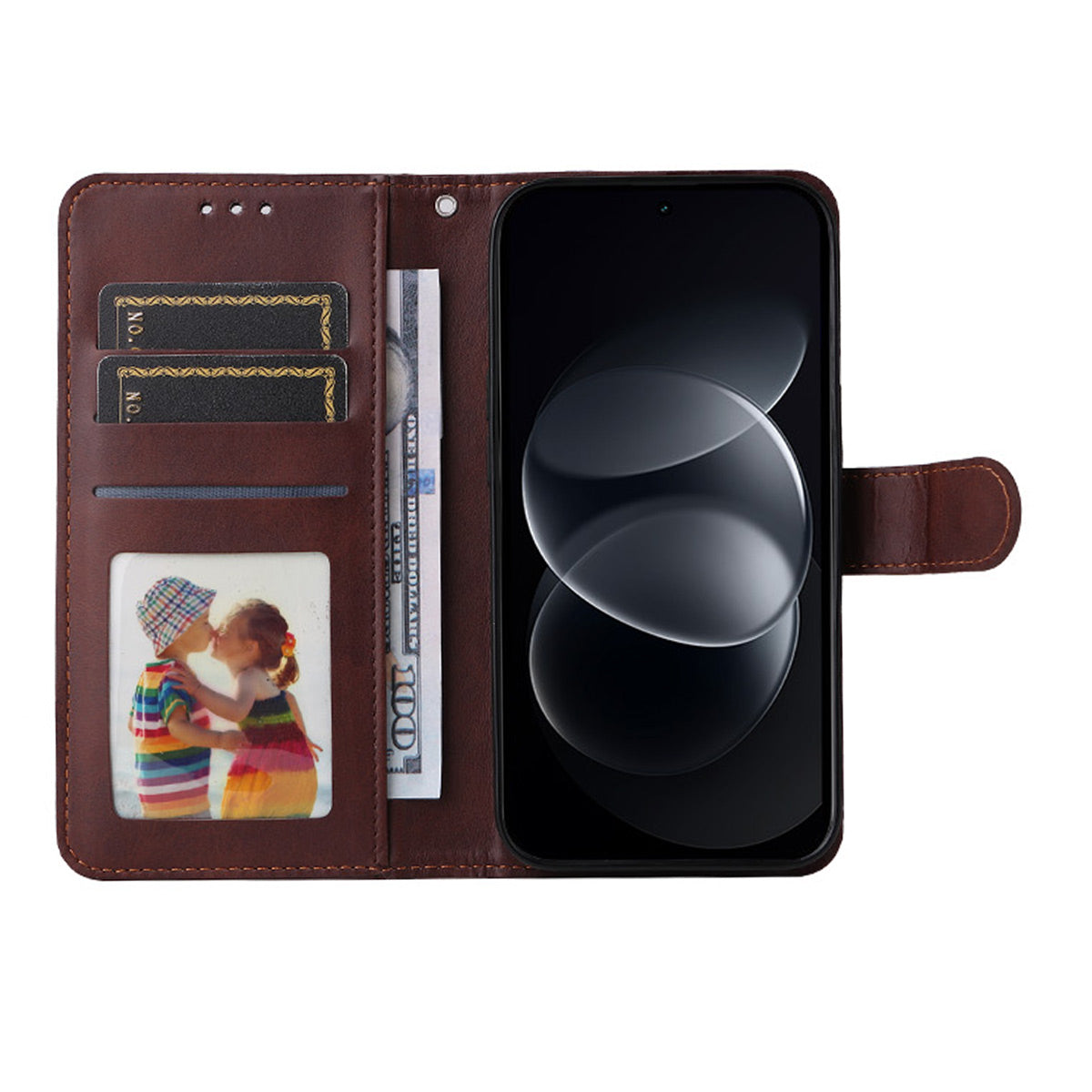 HAT PRINCE for Xiaomi Redmi Note 17 Pro Max 5G / Note 17 Pro+ 5G Wallet Case ENKAY  Calf Texture Leather Phone Stand Cover with Thick Adhesive Screen Film / Strap