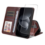 HAT PRINCE for Xiaomi Redmi Note 17 Pro Max 5G / Note 17 Pro+ 5G Wallet Case ENKAY  Calf Texture Leather Phone Stand Cover with Thick Adhesive Screen Film / Strap