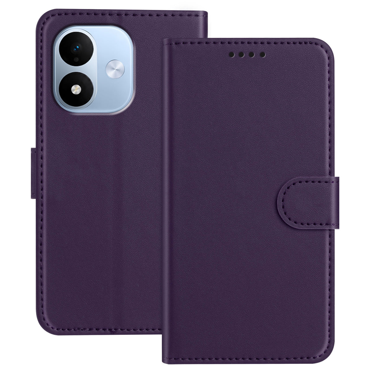 For Xiaomi Redmi Note 17 4G (Global) / Note 17 5G (Global) / Note 17 (India / China) 5G Leather Case Wallet Stand Solid Color Anti Drop Phone Cover