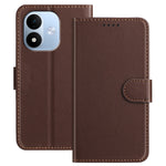 For Xiaomi Redmi Note 17 4G (Global) / Note 17 5G (Global) / Note 17 (India / China) 5G Leather Case Wallet Stand Solid Color Anti Drop Phone Cover