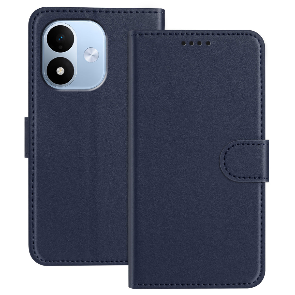 For Xiaomi Redmi Note 17 4G (Global) / Note 17 5G (Global) / Note 17 (India / China) 5G Leather Case Wallet Stand Solid Color Anti Drop Phone Cover