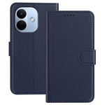 For Xiaomi Redmi Note 17 Pro 5G Leather Case Wallet Stand Solid Color Anti Drop Phone Cover