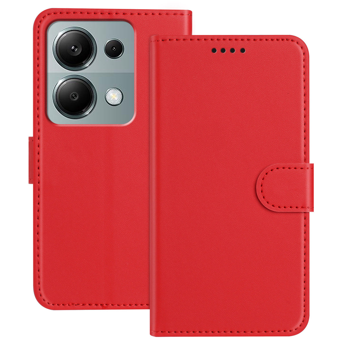 For Xiaomi Redmi 17 5G / Xiaomi Redmi 17 4G Leather Case Wallet Stand Solid Color Anti Drop Phone Cover