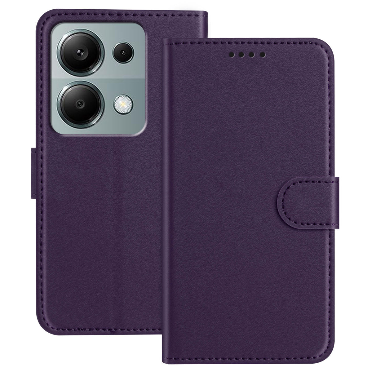 For Xiaomi Redmi 17 5G / Xiaomi Redmi 17 4G Leather Case Wallet Stand Solid Color Anti Drop Phone Cover