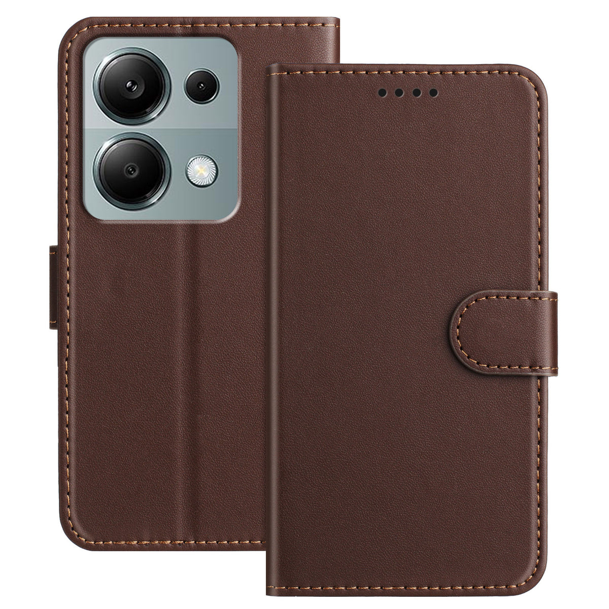 For Xiaomi Redmi 17 5G / Xiaomi Redmi 17 4G Leather Case Wallet Stand Solid Color Anti Drop Phone Cover