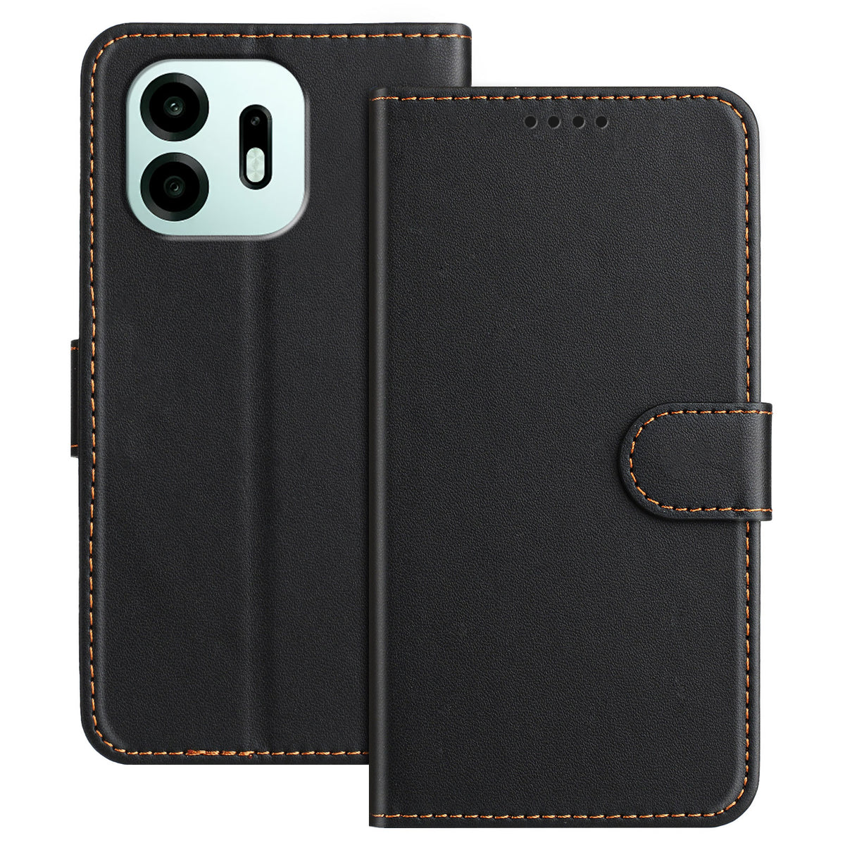 For OnePlus N6 4G Leather Case Wallet Stand Solid Color Anti Drop Phone Cover