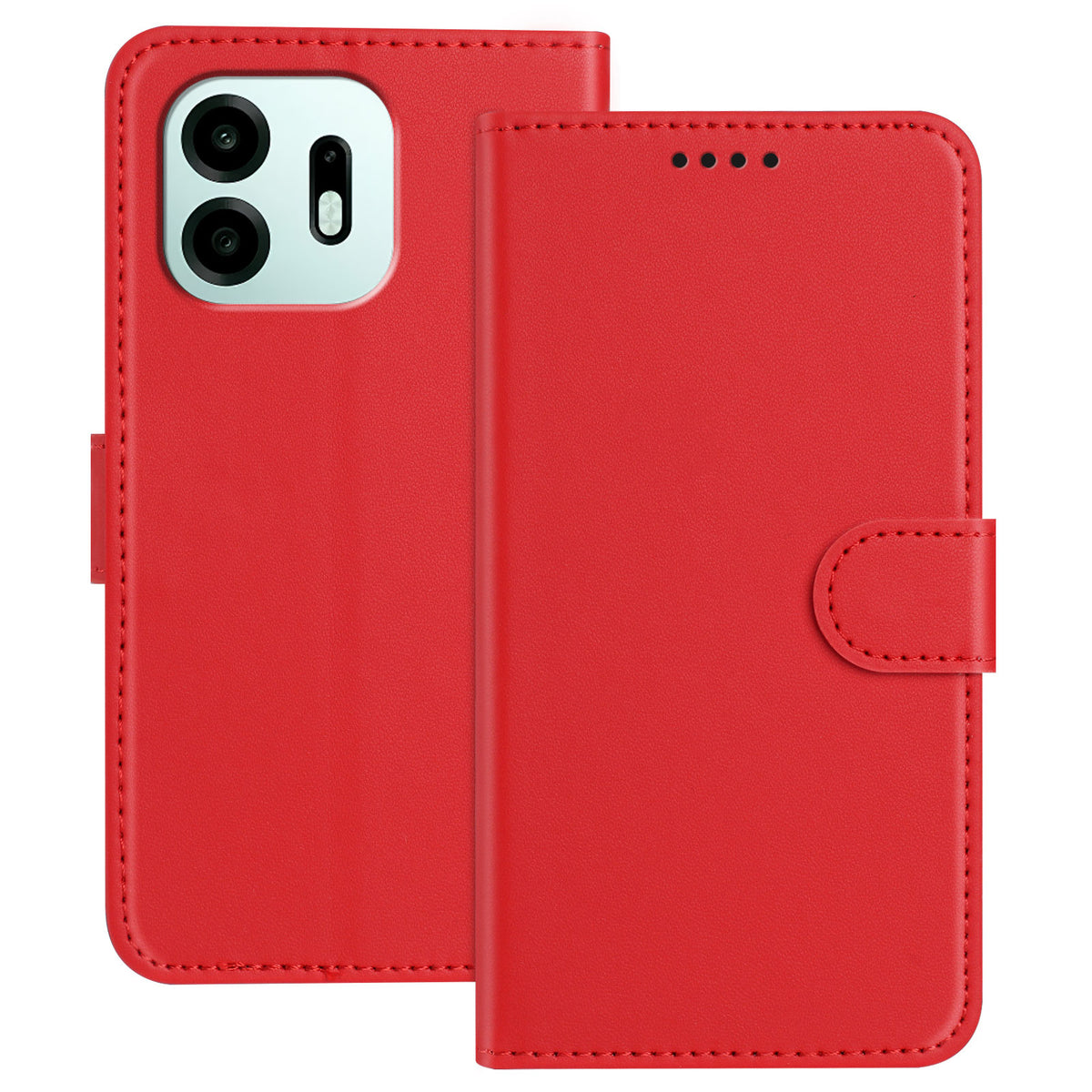 For OnePlus N6 4G Leather Case Wallet Stand Solid Color Anti Drop Phone Cover